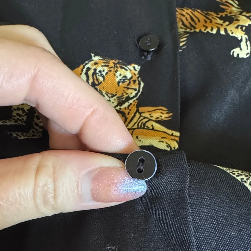 Zara Black Dress with Tiger Pattern - Picture 9 of 9